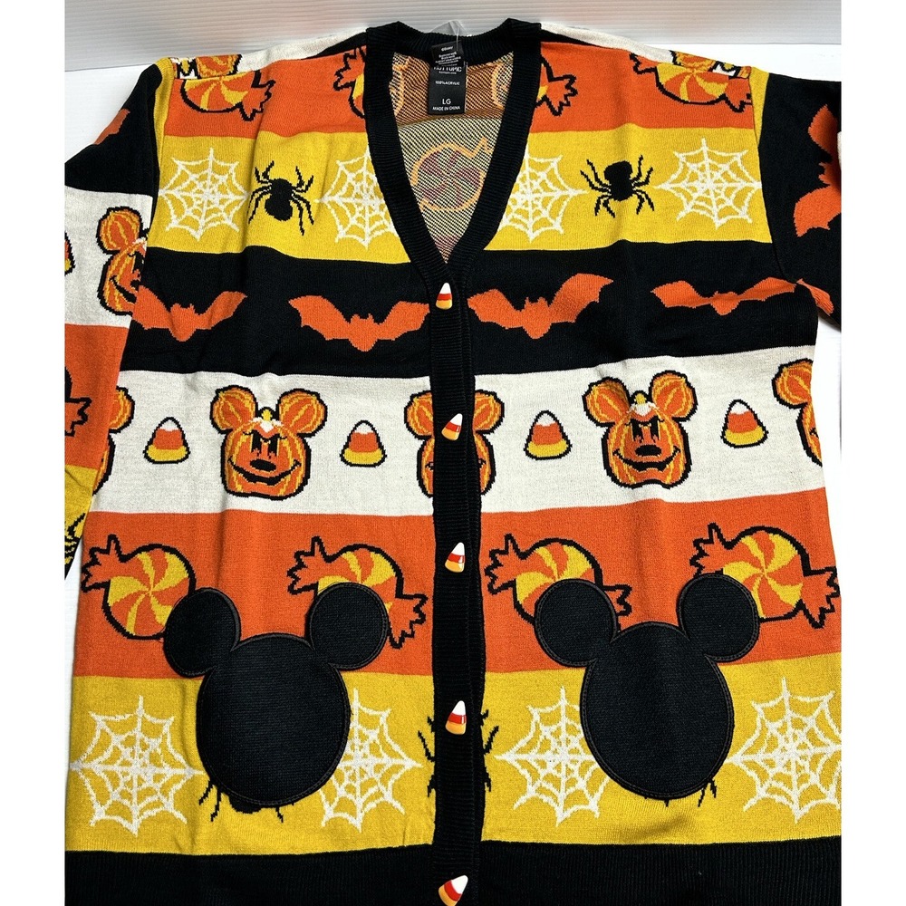Her Universe Disney Halloween Icons Stripe Girls Cardigan Size Large